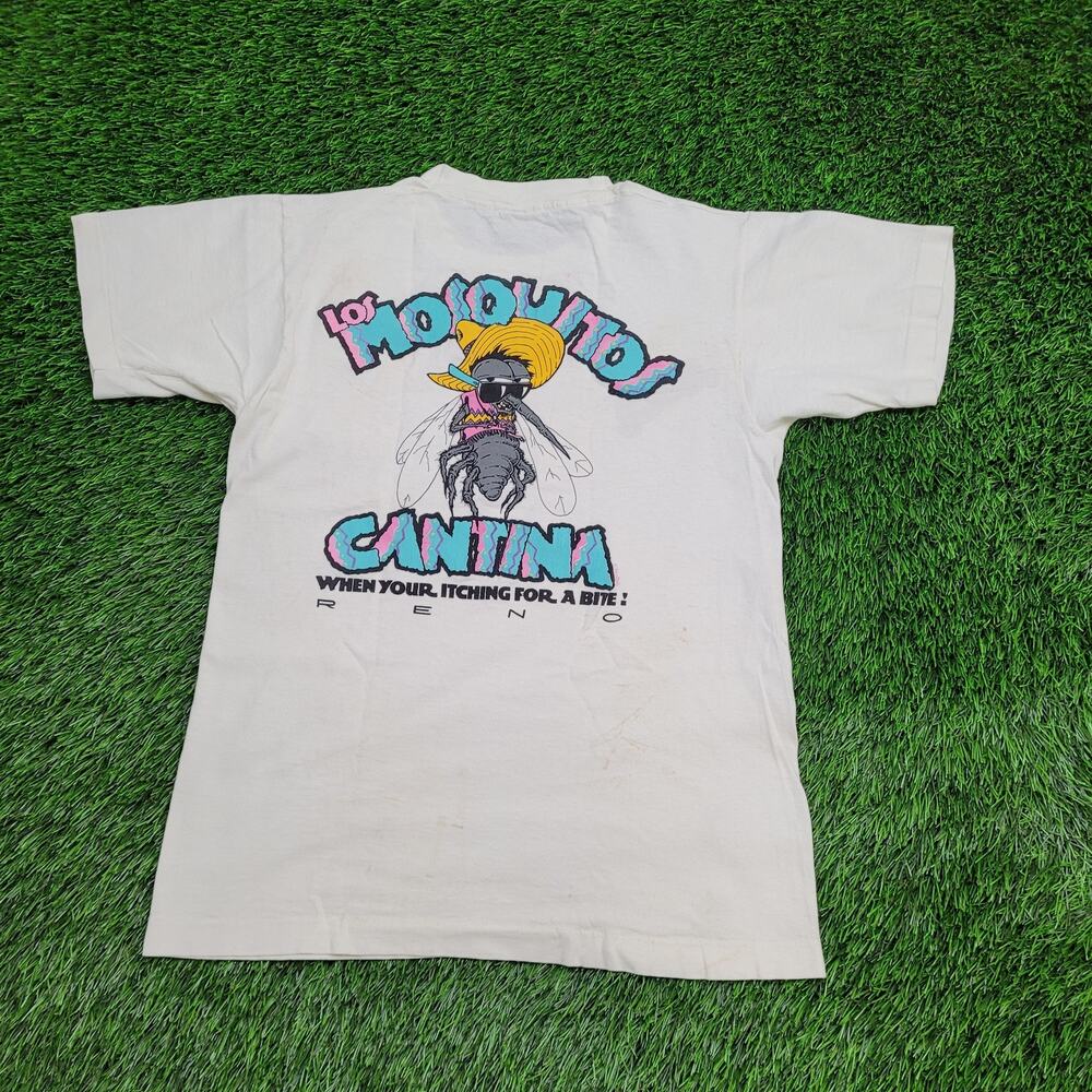 Vintage Funny Mosquitos Shirt S/M 18x25 Los Mosquitos Cantina